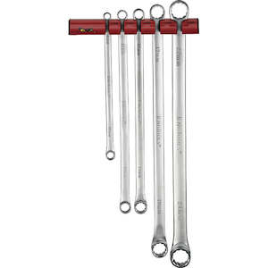Electrical Accessories: Teng 5pc Extra Long Ring Spanner Set 8-24mm W/Wall Rack