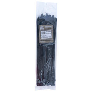 Cable Ties 4 8mm Standard Duty: ISL 380 x 4.8mm UV Nylon Cable Tie - Blk. - 100pk