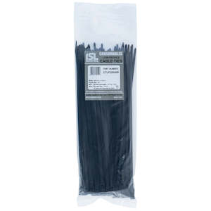 Cable Ties Low Profile: ISL 280x4.6mm Low Profile Cable Tie - UV Blk - 100pk