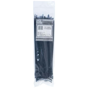 Cable Ties Low Profile: ISL 280x3.6mm Low Profile Cable Tie - UV Blk - 100pk