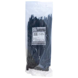 ISL 280x7.6mm Low Profile Cable Tie - UV Blk - 100pk