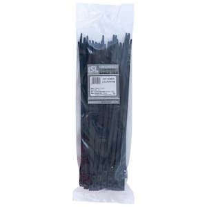 ISL 370x7.6mm Low Profile Cable Tie - UV Blk - 100pk