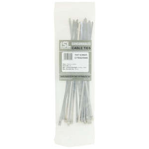 Cable Ties Stainless Steel: ISL 250 x 4.6mm 316 Stainless Cable Tie - 20pk