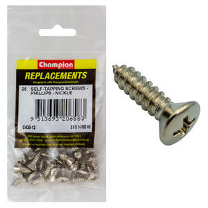 Fasteners Bulk Packs Raised Head Screws S T: Champion 10G x 3/4in S/Tapping Screw Rsd HD Phillips - 100pk