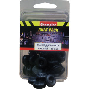Fasteners Bulk Packs Rubber Grommets: Champion 12mm Rubber Blanking Grommets - 50pk