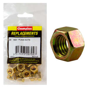 Fasteners Replacement Packs Bolts Set Screws Nuts: Champion M10 x 1.25 Hex Nut -20pk