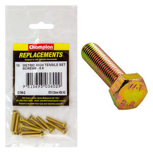 Fasteners Replacement Packs Bolts Set Screws Nuts: Champion M5 x 25mm x 0.8 Set Screw -Gr.8.8 -10pk