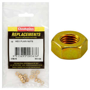Fasteners Replacement Packs Bolts Set Screws Nuts: Champion M5 x 0.8 Hexagon Nut -15pk