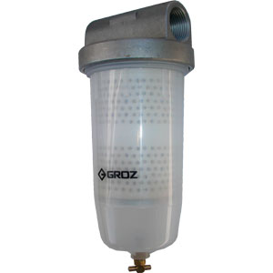 Lubrication Equipment Fuel Equipment: Groz Universal Fuel Filter W/ Filter - 1in BSP