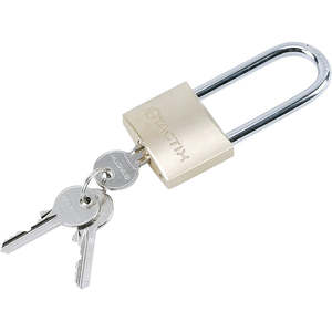 Handtools Masonry Painting: Tactix Padlock Long Shackle 40mm (1-5/8in) Brass