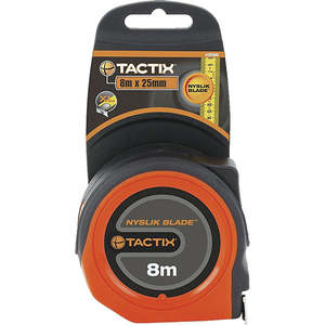 Handtools Measuring Tools: Tactix Tape Measure 8m x 25mm