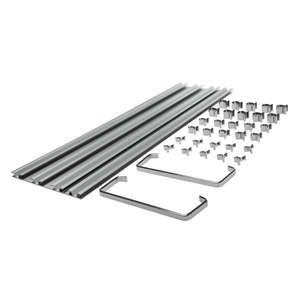 Handtools Socketry Accessories: Teng 33Pc 450mm 4-Track Clip Rail Tray w/Clips