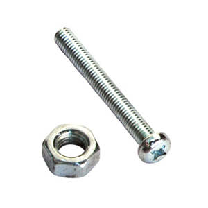 Fasteners Bulk Packs Machine Screws Nuts: Champion M6 x 16mm Number Plate Screw & Nut - 50pk