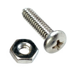 Fasteners Bulk Packs Machine Screws Nuts: Champion 1/4in x 1in Round HD Screw/Nut - 100pk