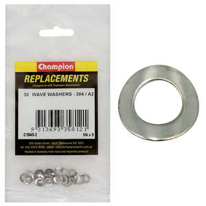 Fasteners Bulk Packs: Washer Wave Stainless Steel M4 x 9mm 304/A2 30pk
