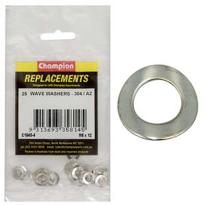 Fasteners Bulk Packs: Washer Wave Stainless Steel M6 x 12mm 304/A2 25pk