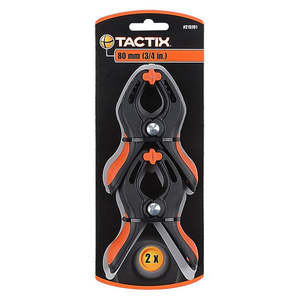 Fasteners Bulk Packs Washers Nylon: Tactix Clamp Nylon 2pc Set 80mm (3-1/4in)