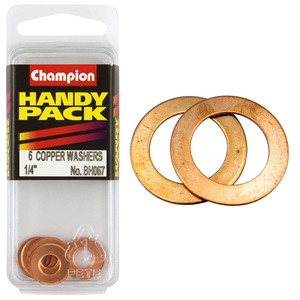 Fasteners Bulk Packs Washers Nylon: Champion 1/4in x 9/6 Copper Washer 20G