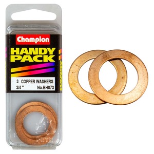 Fasteners Bulk Packs Washers Nylon: Champion 3/4in x 1-1/8 Copper Washer 20G