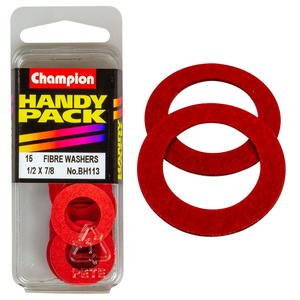 Fasteners Bulk Packs Washers Nylon: Champion 1/2in x 7/8 Fibre Washer 1/32in Thick