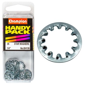 Fasteners Bulk Packs Washers Nylon: Champion 1/4in internal Star Washer