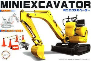 Construction Vehicles: xFujimi 116068 1/32 Mini Excavator w/wheelbar