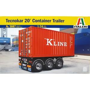 Italeri 3887 1/24 CONTAINER ON TRAILER-20 FOOTER