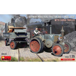 Miniart Models: MiniArt 38033 1/35 GERMAN TRACTOR W/TRAILER
