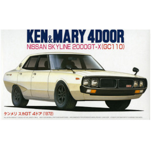 Cars: Fujimi 047164 1/24 1972 Kenmeri Nissan Skyline 2000GT-X 4-Door (GC110)