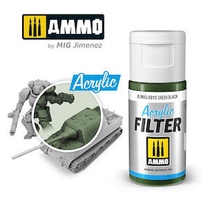 Mig Acrylic Filters: AMMO by Mig Jimenez 0815 Acrylic Filter Green Black