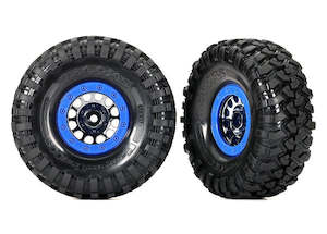 Traxxas 8182A Tires & Wheels Method Blk Chrm Blue Bdlk