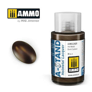 A Stand Lacquer Paint: AMMO by Mig Jimenez A.MIG-2425 A-Stand Hot Metal Burnt Carbon Lacquer Paint