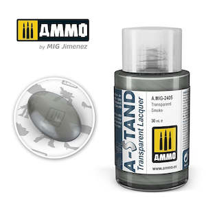 A Stand Lacquer Paint: AMMO by Mig Jimenez A.MIG-2405 A-Stand Transparent Smoke Lacquer Paint
