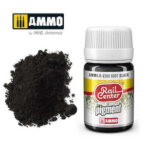 Ammo By Mig Jimenez Railroad Colours: AMMO by Mig Jimenez AMMO.R-2300 Rail Center Pigment Soot Black 35ml