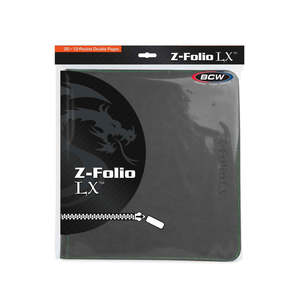 BCW / Monster 1-ZF12LX-GRY Zipper Folio 12-Pocket LX Grey