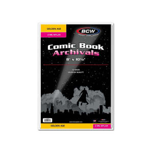 BCW / Monster 1-GOL-M2 Comic Mylar Golden 2 MIL 8 x 10 1/2