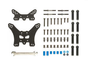 Tamiya 54754 TT-02B CARBON FRONT DAMPER STAYS