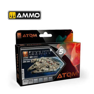 AMMO by Mig Jimenez ATOM-20808 Atom Color Gravity Set 5 Grey Set