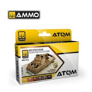 AMMO by Mig Jimenez ATOM-20714 Atom Color Rust Effects Colors Set Set