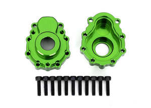 Traxxas Crawlers: Traxxas 8251G Portal housings outer 6061-T6 aluminum (green-anodized) (2)/ 2.5x10 CS (12)