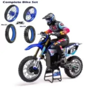 Motor Bikes: LOSI/TLR LOS06000T2-COMBO 1/4 Promoto-MX Motorcycle RTR, Club MX Blue PLUS 1/4 Pro-Spec Aluminum V2 Bead Complete Bike F/R Wheel/MX33 Tire Combo Set Unmounted. Hobby Hangar