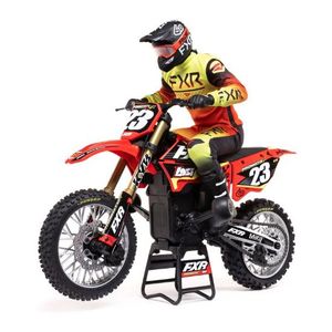 Motor Bikes: LOSI/TLR LOS06000T1 1/4 Promoto-MX Motorcycle RTR, Club MX Red. Hobby Hangar