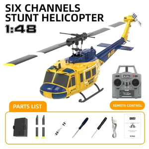 RC Era Helicopters: RC ERA C032 UH-1 Huey 6CH Gyro Stabilized RC Helicopter RTF (Yellow). Hobby Hangar