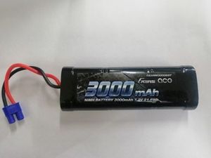 Car Batteries: Gens Ace GA3000-7.2-EC3 3000mAh 7.2v NiMh W/EC3. Hobby Hangar