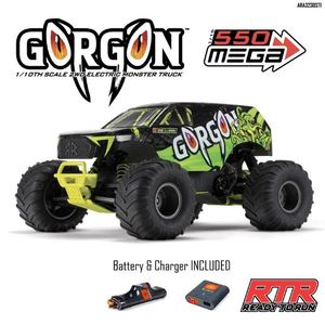 Arrma ARA3230ST1 1/10 GORGON 4X2 MEGA 550 Brushed Monster Truck RTR with Battery&hellip;