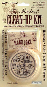 Brush Cleaner: General's The Masters Clean Up All Purpose Non Toxic Value Kit