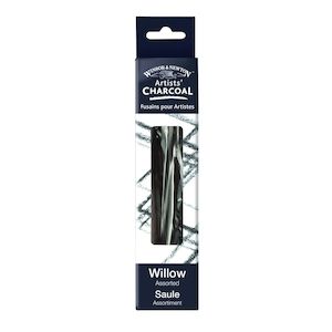 Charcoal: Winsor & Newton Short Willow Charcoal Assorted Set of 24