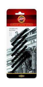 Charcoal: Koh-I-Noor Set Of Charcoal Blocks - Pack Of 6