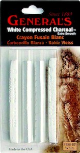 General's Compressed Charcoal White (4 Pieces)