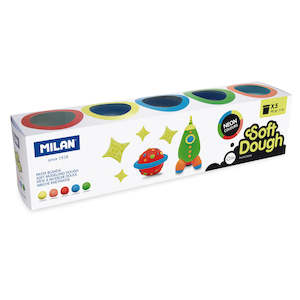 Milan Neon Colours Assorted Soft Dough Set Of 5